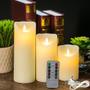 Imagem de Kit com 3 Velas LED Recarregáveis Sem Chama