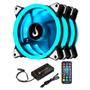 Imagem de Kit Com 3 Ventoinhas Rise Mode, 120mm, RGB, Preto - RM-FN-02-RGB