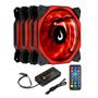 Imagem de Kit Com 3 Ventoinhas Rise Mode Aura, 120mm, RGB, Preto - RM-AU-02-RGB