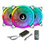 Imagem de Kit Com 3 Ventoinhas Rise Mode Energy, 120mm, ARGB, Preto - FN-02-RGB-5V