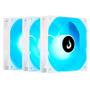 Imagem de Kit Com 3 Ventoinhas Rise Mode Frost, 120mm, RGB, Branco - RM-CF-02-RGB