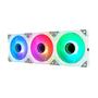 Imagem de Kit Com 3 Ventoinhas Rise Mode Magneto, 120mm, ARGB, Branco - RM-MA-02-ARGB