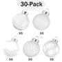 Imagem de Kit com 30 Bolas de Natal de Plástico Inquebráveis - 60mm - Decoração para Árvore de Natal (Branco)