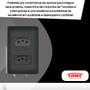 Imagem de Kit Com 30 Tomadas Dupla Preta 2P+T Distanciadas 10A 250V Com Placa Habitat Black- FAME
