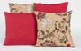 Imagem de Kit com 4 Almofadas Decorativas Estampa Vermelho com Flores Coloridas