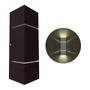 Imagem de Kit com 4 Arandelas na cor Marrom Retangular 2 Frisos 2 Focos Soquete E27 - Bivolt Externa Mf116