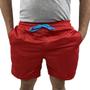 Imagem de Kit Com 4 Bermudas Praia Masculina Tactel Vermelho Cordões Coloridos