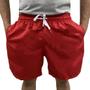 Imagem de Kit Com 4 Bermudas Praia Masculina Tactel Vermelho Cordões Coloridos