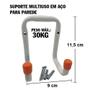 Imagem de Kit Com 4 Bestfer Suporte De Aço Parede Multiuso Bicicleta Suporta 30kg BFH1643