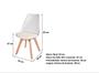 Imagem de Kit Com 4 Cadeira Leda Branca - Charles Eames Wood Com Almof