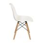 Imagem de Kit com 4 Cadeiras Eames Branca - Base Madeira Natural