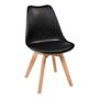Imagem de Kit Com 4 Cadeiras Eames Leda Almofadada Preta !!