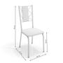 Imagem de Kit com 4 Cadeiras Estofadas Lisboa Cromada 4C076CR Kappesberg Crome