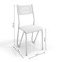 Imagem de Kit com 4 Cadeiras Estofadas Nápoles Cromada 4C045CR Kappesberg Crome