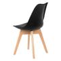 Imagem de Kit Com 4 Cadeiras Leda Preta - Charles Eames Com Almofada
