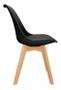 Imagem de Kit Com 4 Cadeiras Leda Preta - Charles Eames Com Almofada