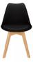 Imagem de Kit Com 4 Cadeiras Leda Preta - Charles Eames Com Almofada