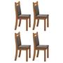 Imagem de Kit com 4 Cadeiras para Sala de Jantar Mdp/mdf Dalas