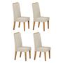 Imagem de Kit com 4 Cadeiras para Sala de Jantar Mdp/mdf Dyniz