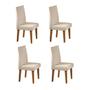 Imagem de Kit com 4 Cadeiras para Sala de Jantar Mdp/mdf Wallace