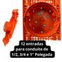 Imagem de Kit com 4 Caixinha de Laje com Suporte Reulável de 30cm á 37cm Laranja Tigre