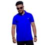 Imagem de Kit Com 4 Camisa Gola Polo Punho Bordado Fio 30.1 100% Algodão (Cores Variadas)