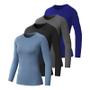 Imagem de Kit Com 4 Camisetas Esportivas Femininas Proteção Uv50+ Slim
