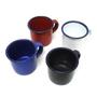 Imagem de Kit Com 4 Caneca De Metal Esmaltada 80 Ml  azul/vermelho/preto/branco