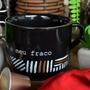 Imagem de Kit com 4 Canecas de Porcelana Café Forte Fraco 200ml