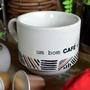 Imagem de Kit com 4 Canecas de Porcelana Café Forte Fraco 200ml