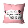 Imagem de Kit com 4 Capas de Almofadas Decorativas Frase Rosa e Preto 45x45