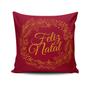 Imagem de Kit com 4 Capas de Almofadas Estampadas Natalinas Feliz Natal Fim de Ano 45cm x 45cm - Jogo Conjunto Decoração Festas Ceia Véspera Sala Quarto