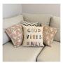 Imagem de Kit com 4 Capas para Almofada Linho Good Vibes Only Colorido