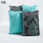 Imagem de Kit Com 4 Capas Para Almofadas Decorativas De Sofa Azul e Marrom