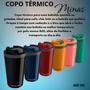 Imagem de Kit com 4 Copos Térmico Minas 400 ML Tampa Parede Dupla Multiuso Squeeze Unitermi Café Chá Suco Água