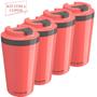 Imagem de Kit com 4 Copos Térmico Minas 400ML Tampa Parede Dupla Multiuso Squeeze Unitermi Café Chá Suco Leite