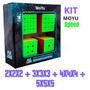 Imagem de Kit Com 4 Cubos Mágicos Moyu 2x2x2 + 3x3x3 + 4x4x4 + 5x5x5