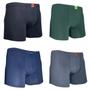 Imagem de Kit Com 4 Cuecas Boxer  Masculina Adulto Box Cores Sortidas