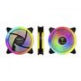 Imagem de Kit com 4 Fans Gamdias Aeolus Elite 120mm Preto RGB com Controlador