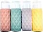 Imagem de Kit com 4 Frascos Pote Silicone 100 Ml Creme Shampoo Viajem Necessaire