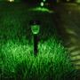 Imagem de Kit com 4 - Luminária Solar Balizador Espeto de Jardim Decoração LED Verde