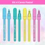 Imagem de Kit Com 4 Marca Texto Cores Pastéis