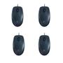Imagem de Kit com 4 Mouses Logitech M90 Óptico Com Fio USB Ambidestro 1000Dpi Plug and Play