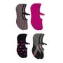 Imagem de Kit Com 4 Pares De Meias Femininas Selene Pilates Antiderrapante Com Viés