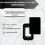 Imagem de KIT Com 4 Placas 4 X 2 Cega Preto Com Suporte Suporte - FAME