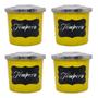 Imagem de Kit com 4 Potes de Porta Condimentos em Alumínio Amarelo com Etiqueta Lousa