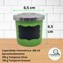 Imagem de Kit com 4 Potes de Porta Condimentos em Alumínio Verde com Etiqueta Lousa - Aluminio AMJ