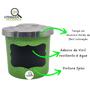 Imagem de Kit com 4 Potes de Porta Condimentos em Alumínio Verde com Etiqueta Lousa - Aluminio AMJ