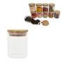 Imagem de Kit com 4 Potes de Vidro Porta Mantimento Hermético com Tampa de Bambu 200ml