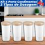 Imagem de Kit Com 4 Potes Farinheiros Porta Condimentos Temperos Plástico 500 ML